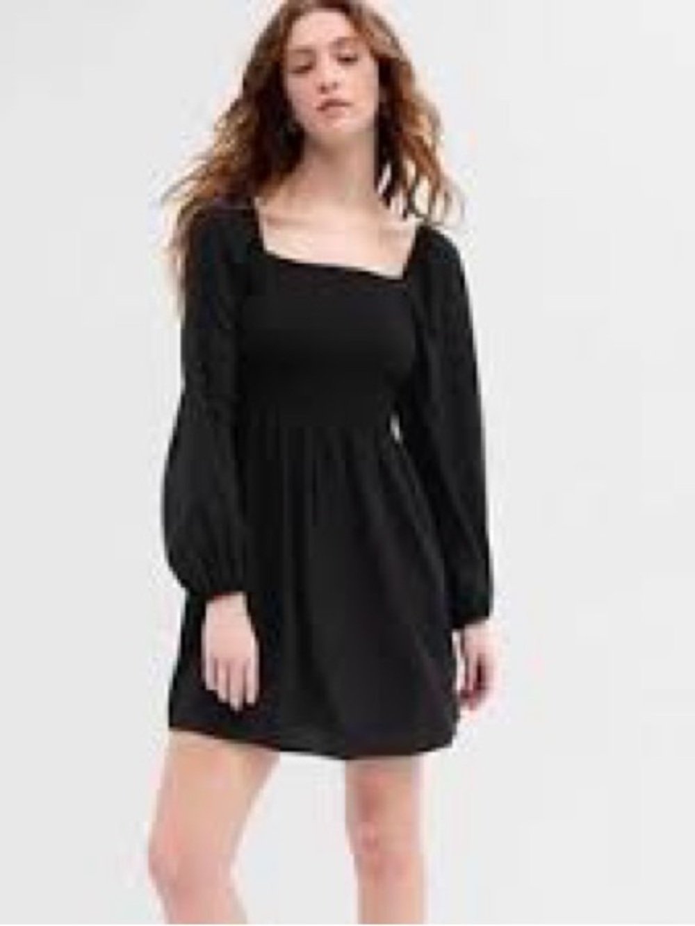 The Gap Classic Black Square-Neck Mini Dress